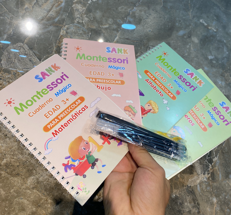 🖍️ Libro Caligrafía Montessori 🎨 (SET X 4 LIBROS)