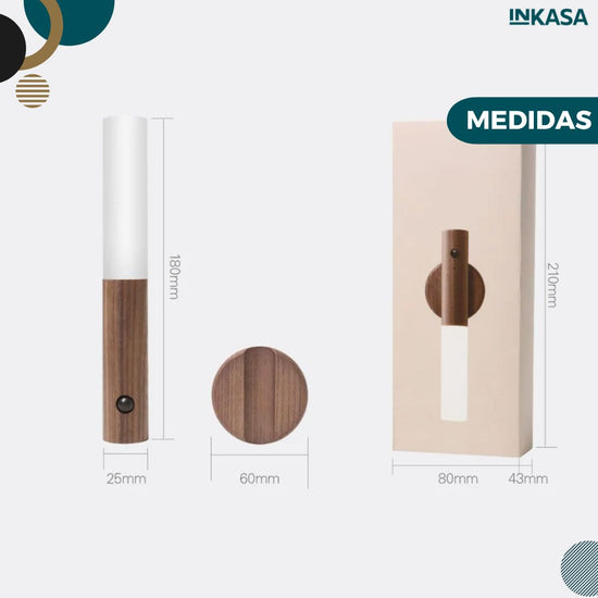 Luz Natural 🌿 - Lámpara Magnética de Madera 🪵