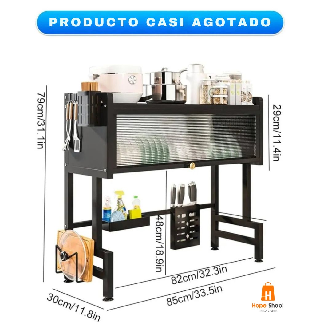Secaplatos Pro en acero inoxidable 65CM (Con Cajon)