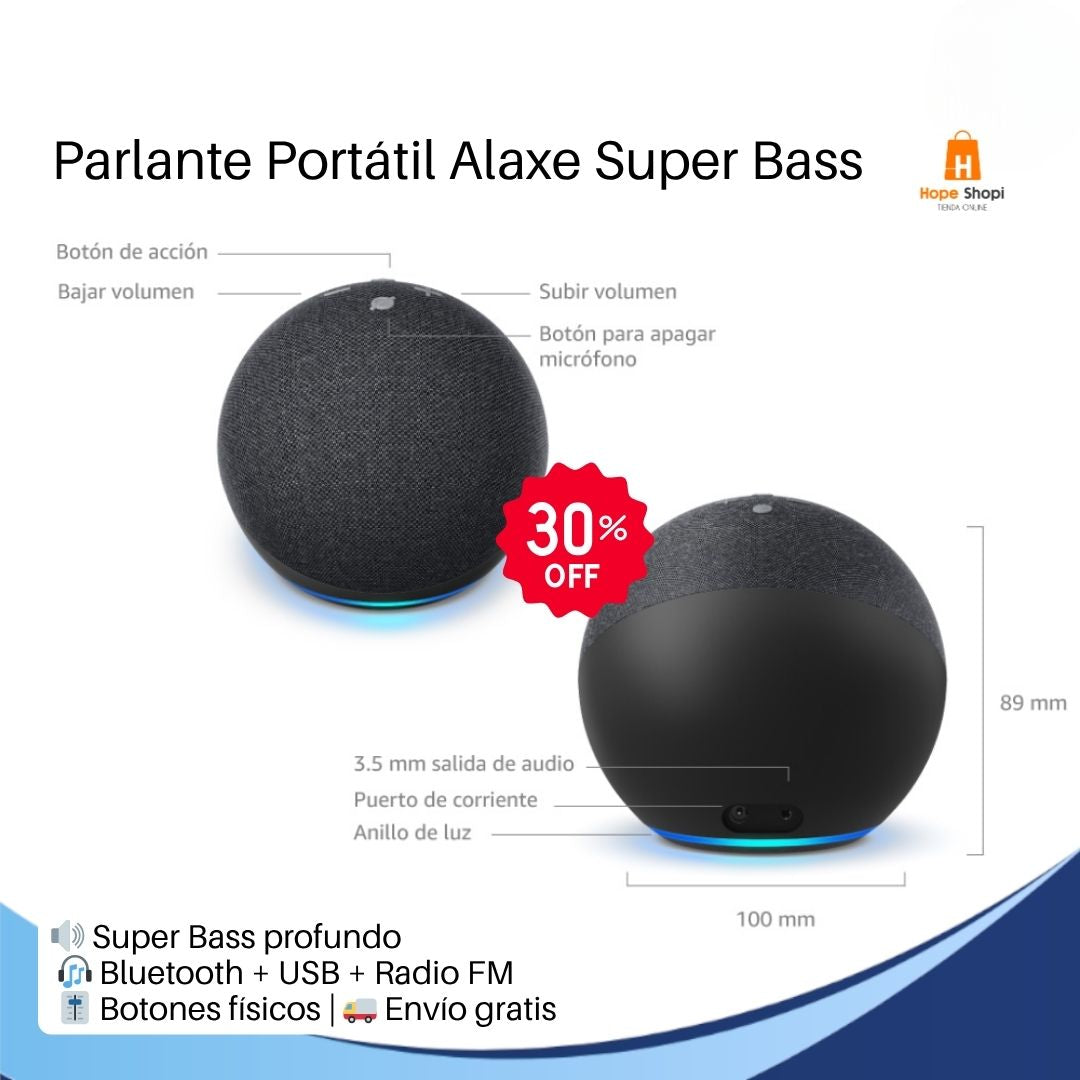 Parlante Portatil Alaxe Super Bass
