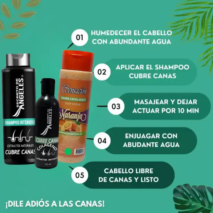 Shampoo Anti-Canas SECRETO DE ÁNGELES +🎁 2 OBSEQUIOS