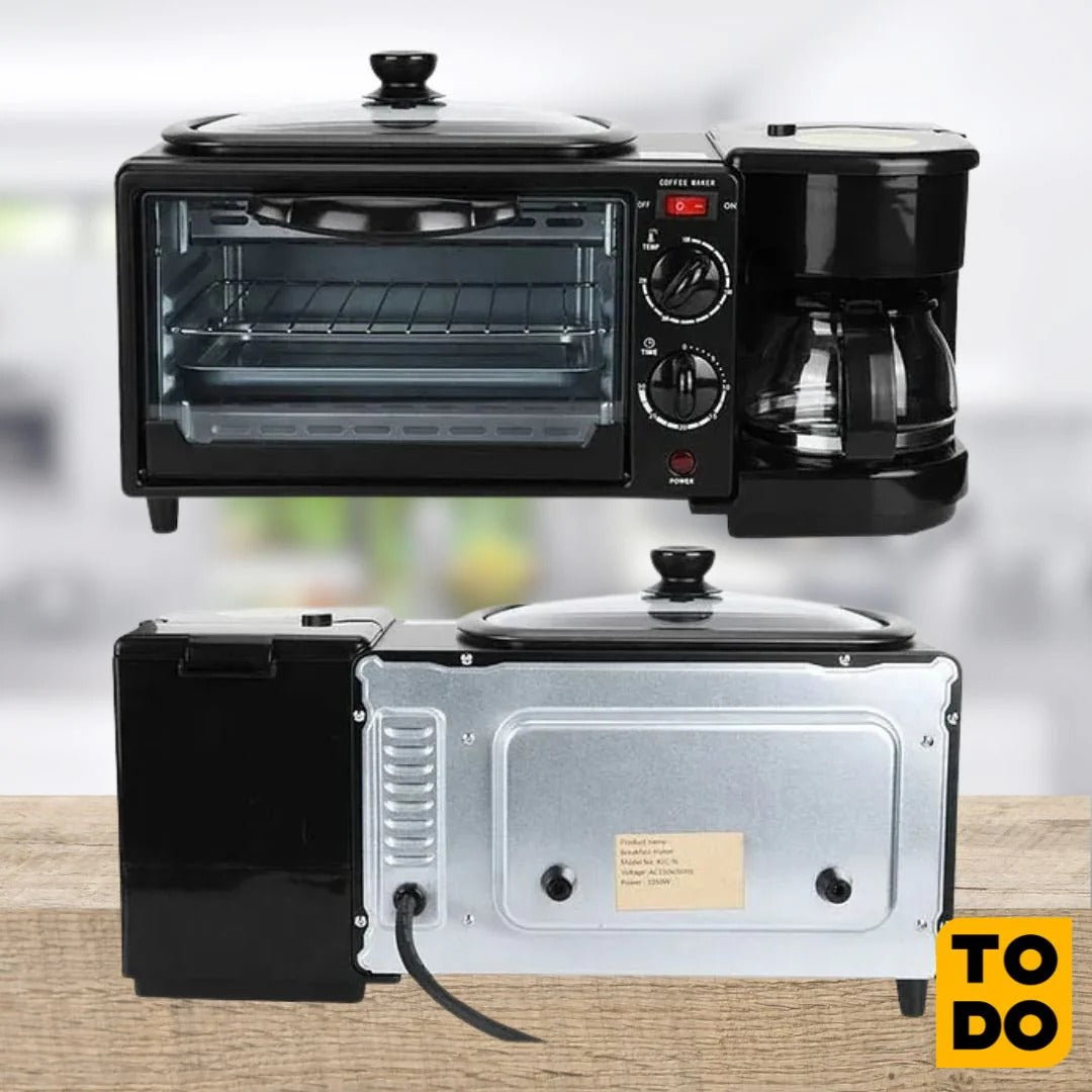 Horno Tostador + Plancha + Cafetera TODO EN UNO