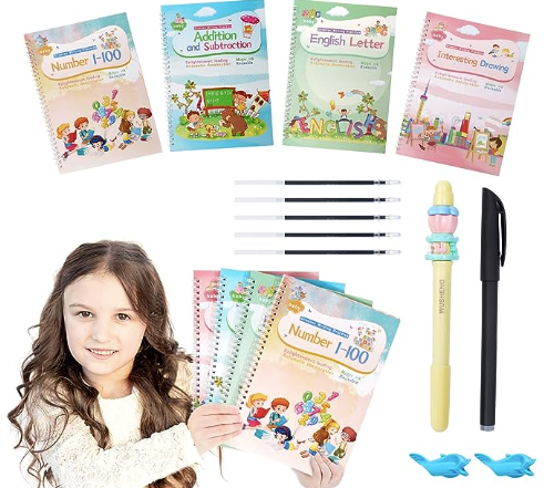 🖍️ Libro Caligrafía  Montessori 🎨 (SET X 4 LIBROS)