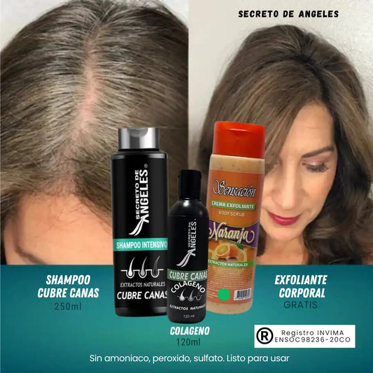 Shampoo Anti-Canas SECRETO DE ÁNGELES +🎁 2 OBSEQUIOS