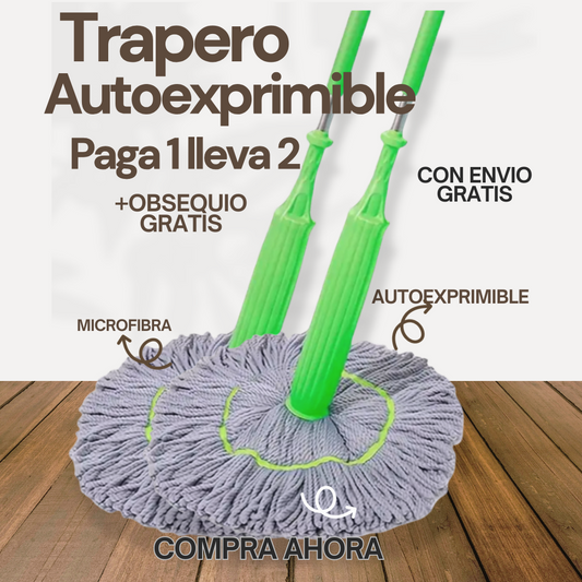 Trapero  – Autoexprimible de Microfibra  (Paga 1 LLEVA 2) + OBSEQUIO