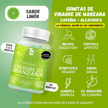 Gomita vinagre de manzana Vitaflow 🍏 X 60 GOMITAS