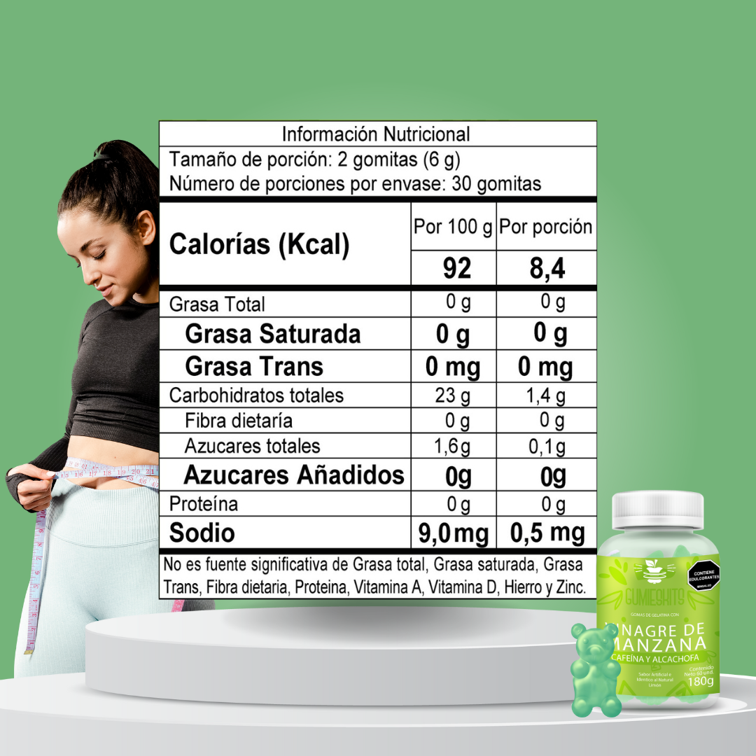 Gomita vinagre de manzana Vitaflow 🍏 X 60 GOMITAS