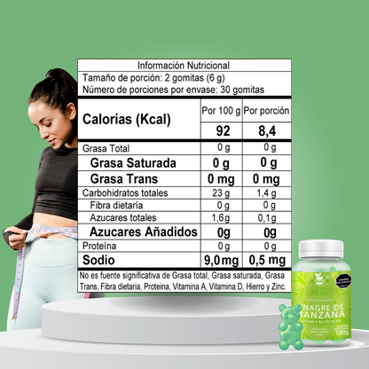 Gomita vinagre de manzana Vitaflow 🍏 X 60 GOMITAS