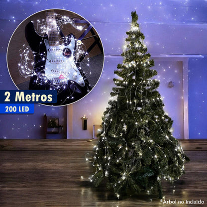 Luz Cascada Micro LED Para 🌲 Árbol  Navidad +  (Obsequio Estrella)