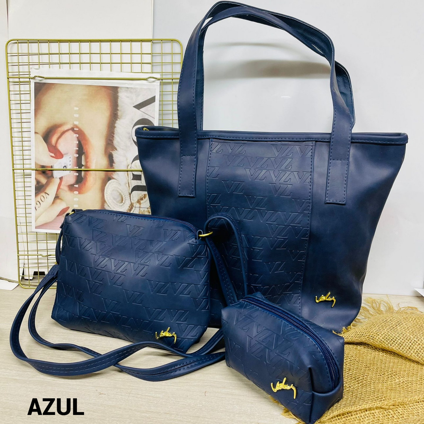 Set Exclusivo Ibiza Vélez 👜 Bolso, Carriel y Cosmetiquera