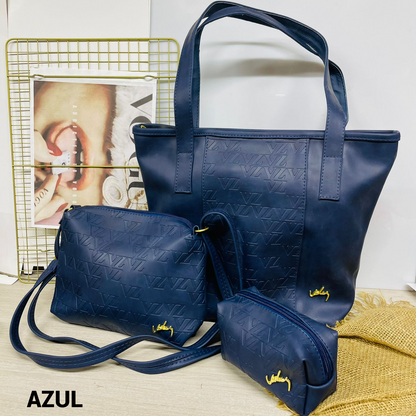Set Exclusivo Ibiza Vélez 👜 Bolso, Carriel y Cosmetiquera