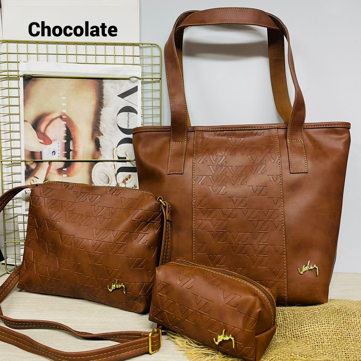 Set Exclusivo Ibiza Vélez 👜 Bolso, Carriel y Cosmetiquera