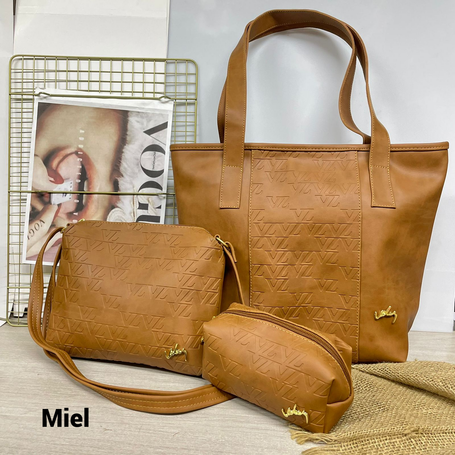 Set Exclusivo Ibiza Vélez 👜 Bolso, Carriel y Cosmetiquera