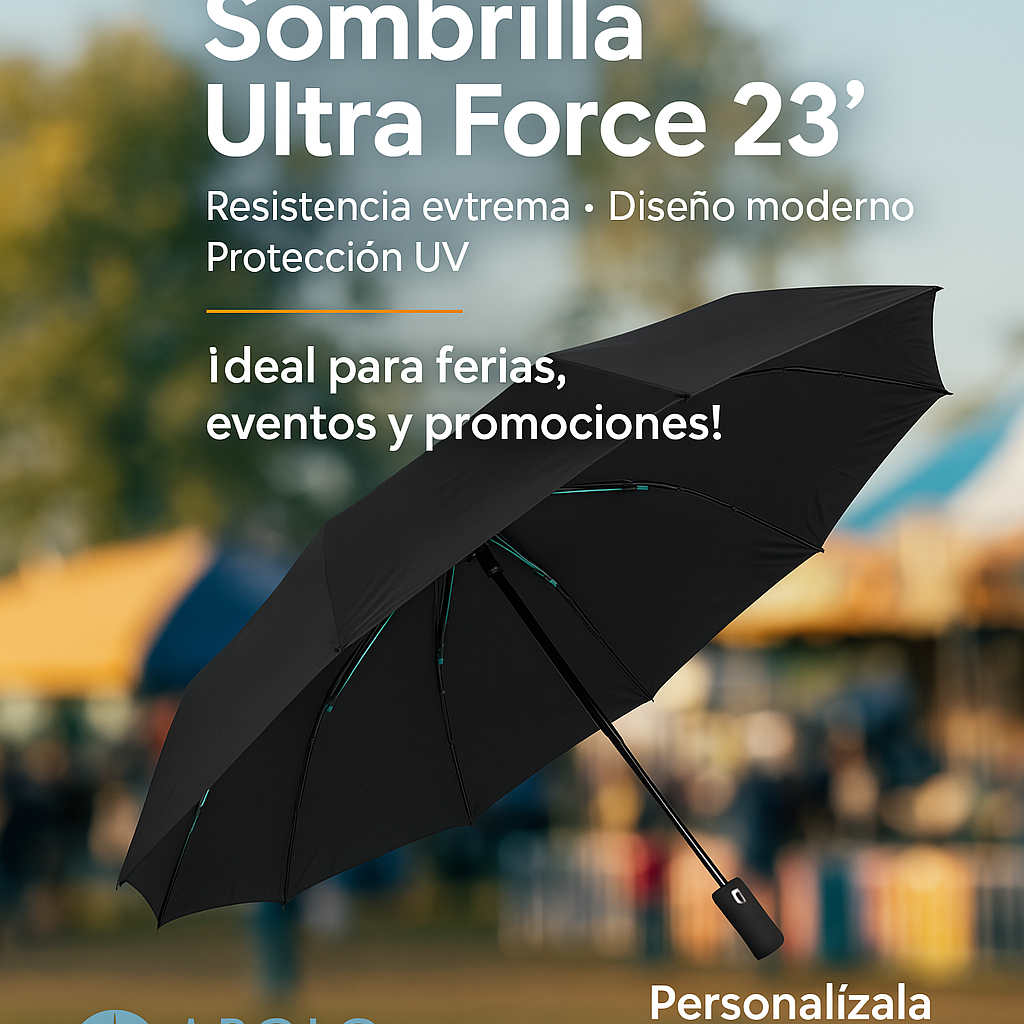 Sombrilla Resistente Ultra Force 23” – Automática y Protección UV