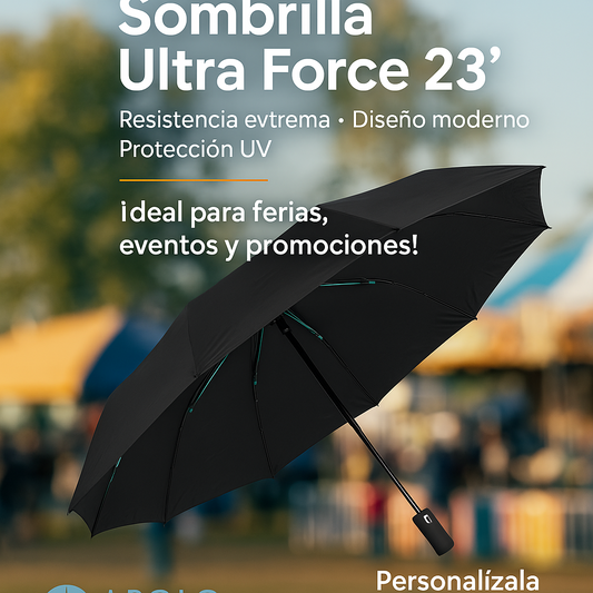 Sombrilla Resistente Ultra Force 23” – Automática y Protección UV